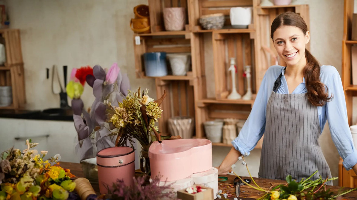 lady in the flowershop